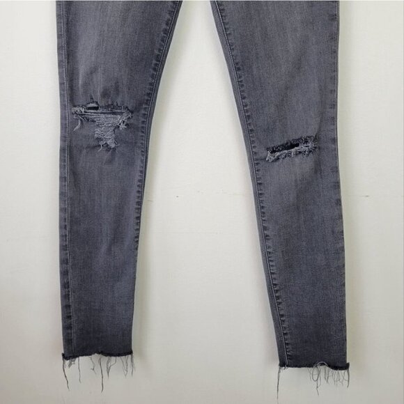 MADEWELL Mid Rise Skinny Jeans Raw Hem 27 - Picture 4 of 12